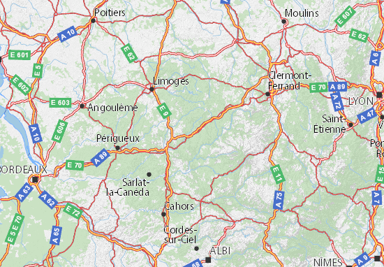 carte routiere correze Carte détaillée Corrèze   plan Corrèze   ViaMichelin
