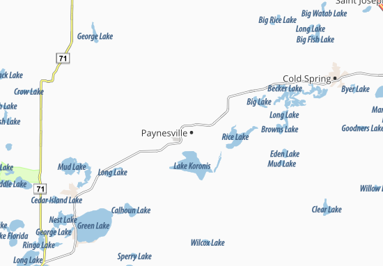 Kaart Plattegrond Paynesville