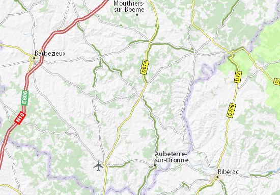Kaart Plattegrond Montmoreau-Saint-Cybard