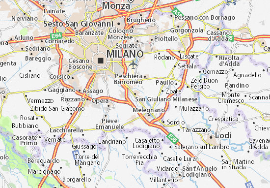 Mapa San Giuliano Milanese