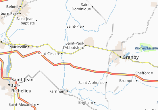 Mapa Saint-Paul-d&#x27;Abbotsford