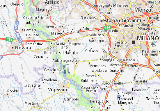 Karte Stadtplan Albairate