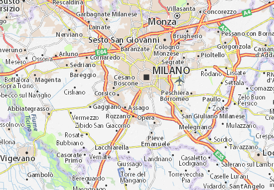 Karte Stadtplan Milano