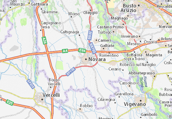 Mapa Novara