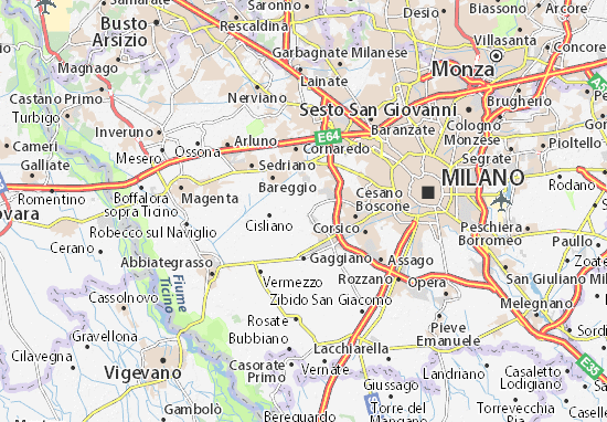 Karte Stadtplan Cusago