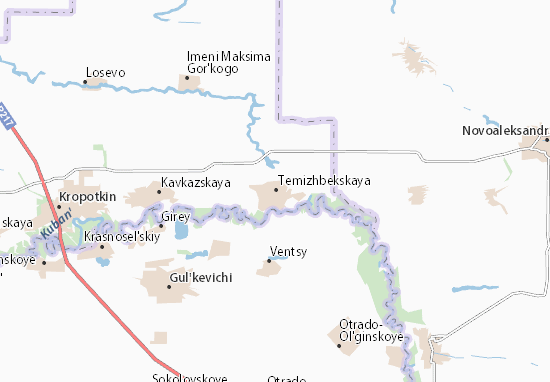Temizhbekskaya Map
