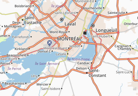 Mapa Montréal-Ouest