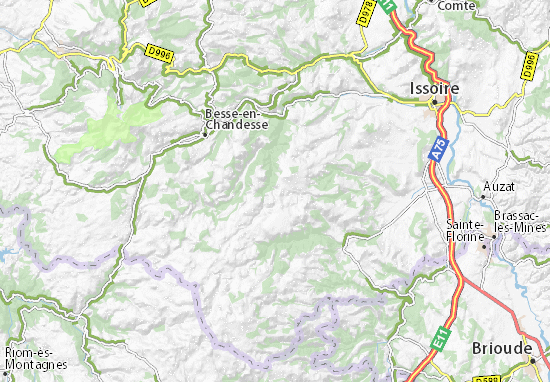 Karte Stadtplan Roche-Charles-la-Mayrand