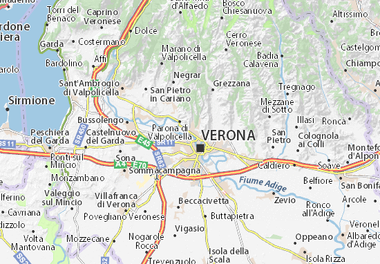 Karte Stadtplan Verona
