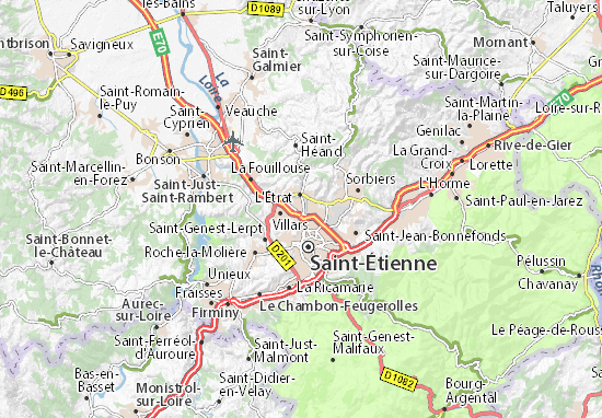 Carte-Plan Saint-Priest-en-Jarez