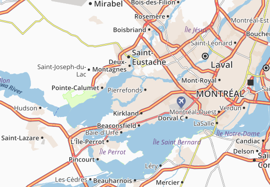 Karte Stadtplan L&#x27;Île-Bizard