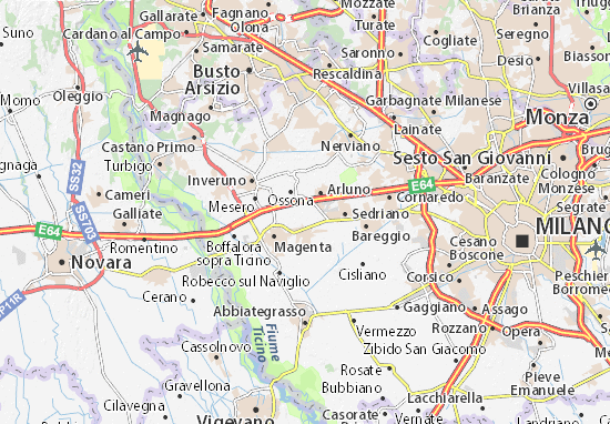 Mapa Santo Stefano Ticino