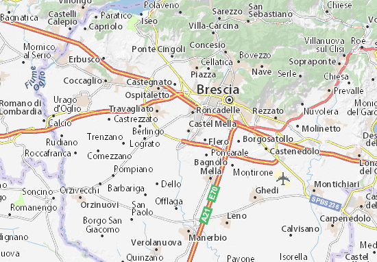 Mapa Castel Mella