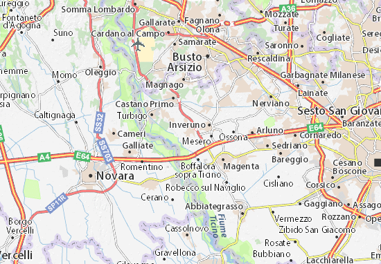 Karte Stadtplan Cuggiono