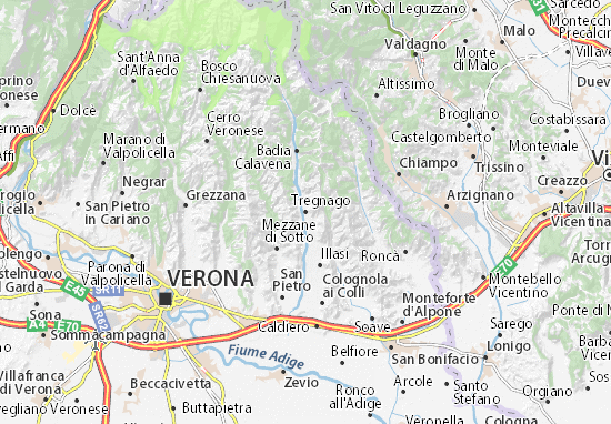 Karte Stadtplan Tregnago