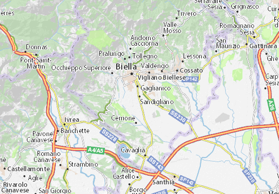 Sandigliano Map