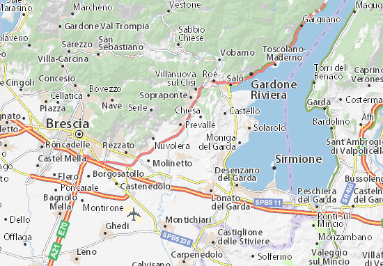 Mapa Calvagese della Riviera