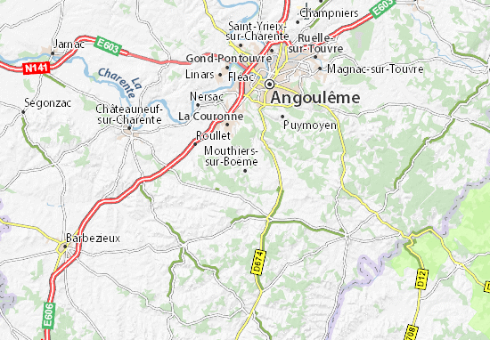 MICHELIN Mouthiers-sur-Boëme map - ViaMichelin