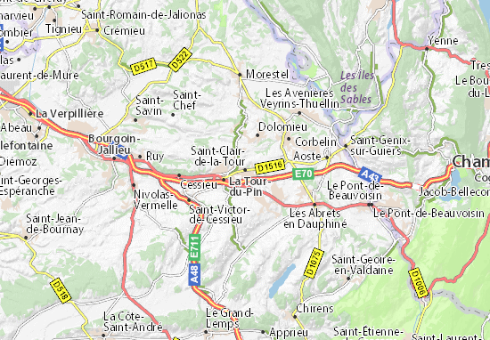 Saint-Clair-de-la-Tour Map