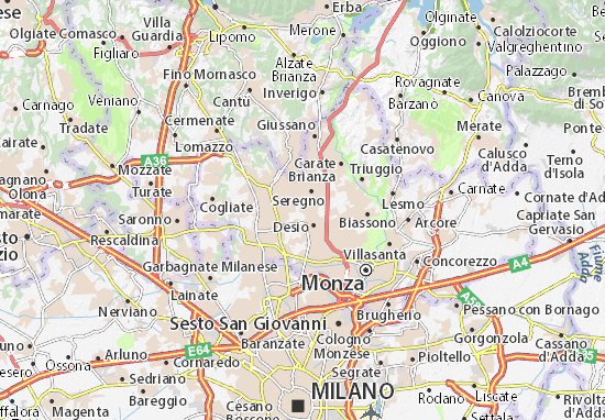Mapa Cassina Savina