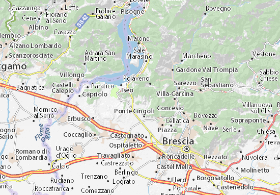 Mapa Monticelli Brusati