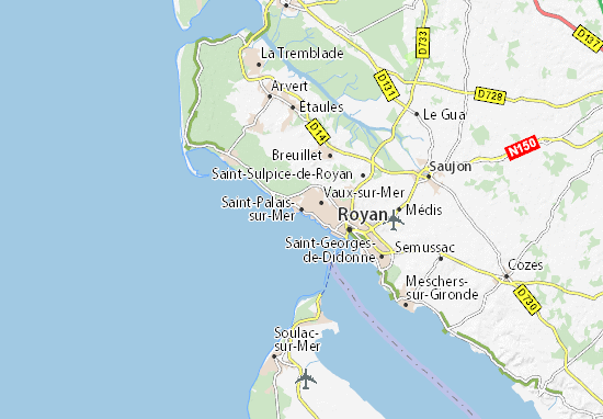 Karte Stadtplan Saint-Palais-sur-Mer