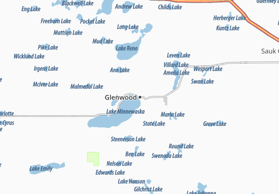 Kaart Plattegrond Glenwood