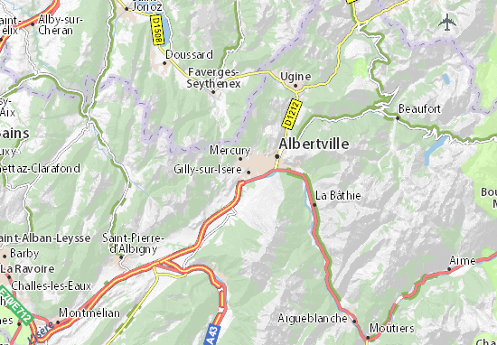 Karte Stadtplan Gilly-sur-Isère
