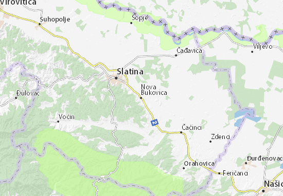 Karte Stadtplan Nova Bukovica