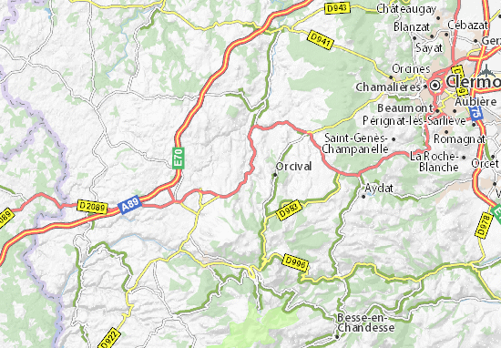 Mapa Rochefort-Montagne