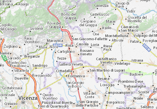 Rossano Veneto Map