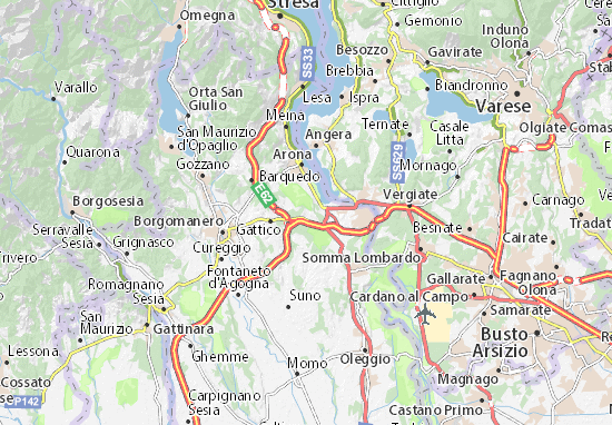 Karte Stadtplan Comignago