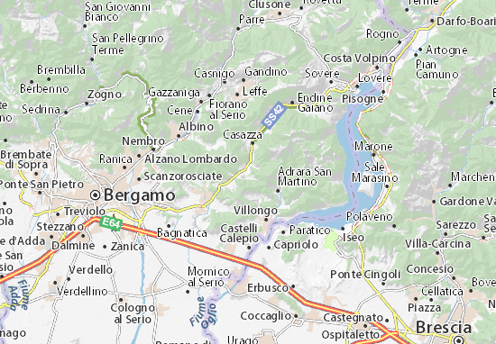 Berzo San Fermo Map