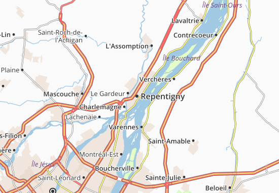Karte Stadtplan Repentigny