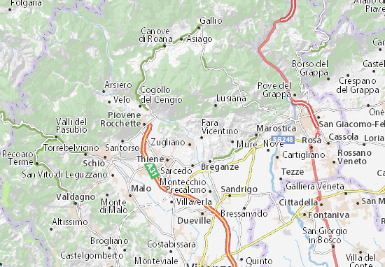 Carte-Plan Lugo di Vicenza