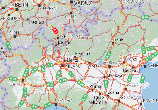Mapa Bergamo