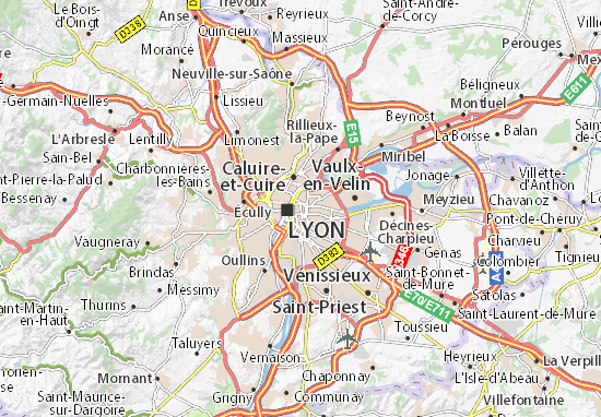 Karte Stadtplan Lyon 06