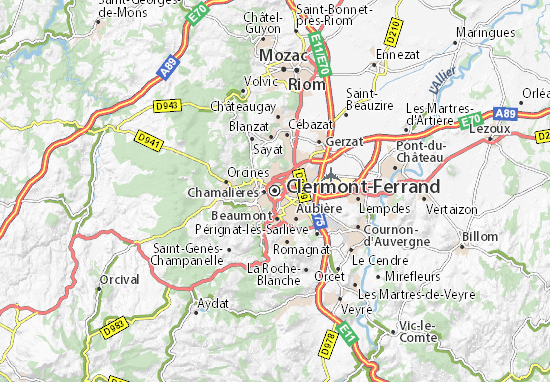 clermont ferrand carte de france Carte détaillée Clermont Ferrand   plan Clermont Ferrand   ViaMichelin