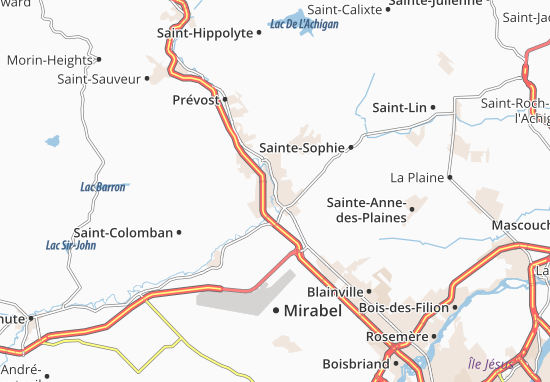 Karte Stadtplan Saint-Jérôme