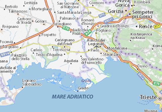 Karte Stadtplan Fiumicello