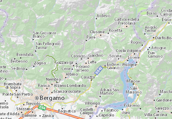 Mapa Cazzano Sant&#x27;Andrea
