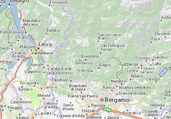 MICHELIN Bellagio map - ViaMichelin