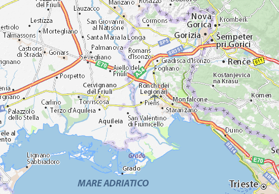 Karte Stadtplan Turriaco