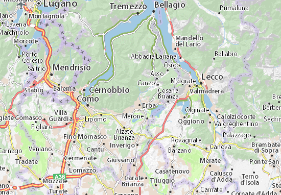 Mapa Ponte Lambro
