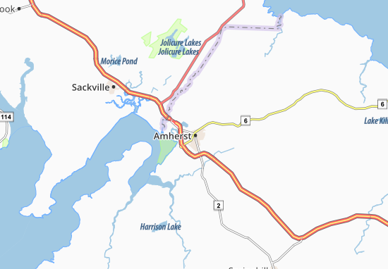 Mapa Amherst