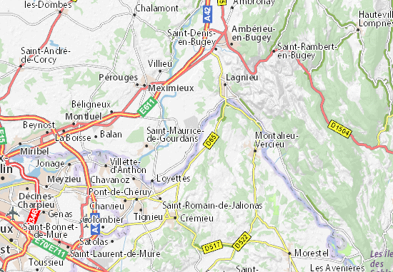 Karte Stadtplan Saint-Vulbas