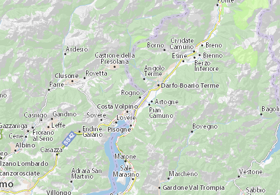 Karte Stadtplan Rogno