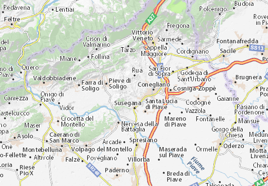Kaart MICHELIN San Michele - plattegrond San Michele - ViaMichelin