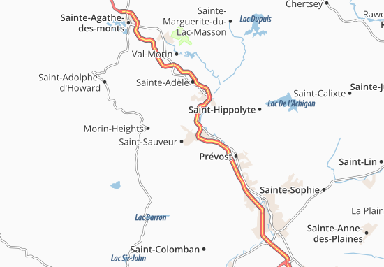 Carte-Plan Saint-Sauveur-des-Monts