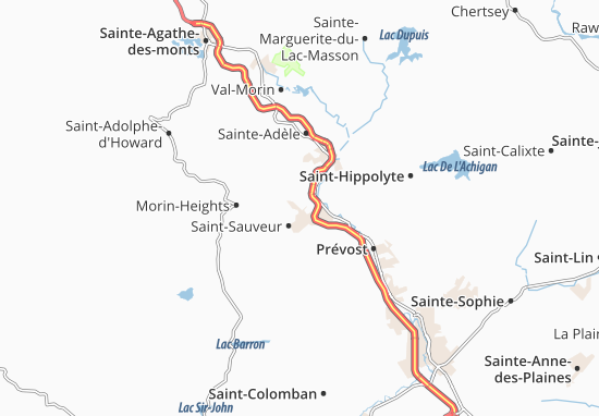 Karte Stadtplan Saint-Sauveur
